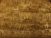 Laos: Luang Prabang - Temple Wall